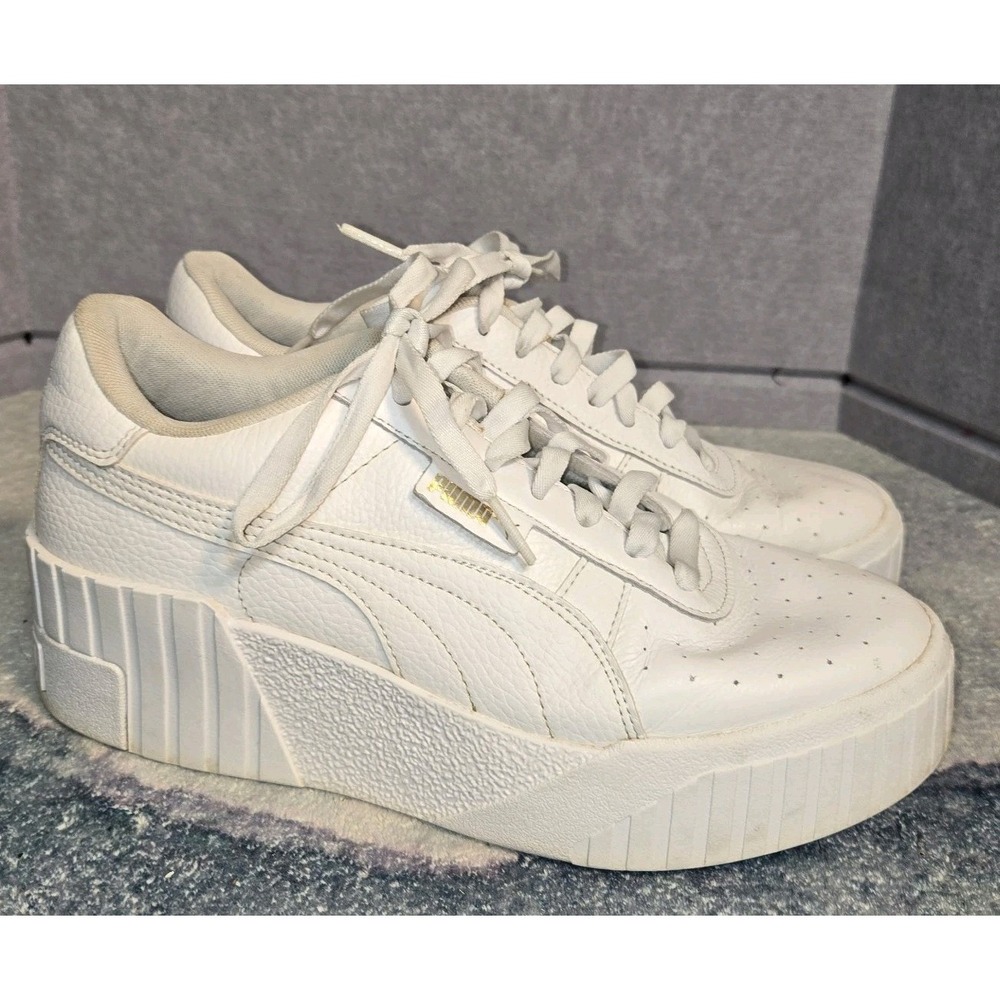 Puma Women's Cali Wedge Sneakers White, Size 9